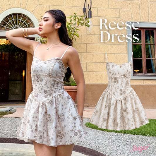 She Wears Sugar – Reese Dress | Floral Wanita Party Wedding Mini Dress Summer Bali Outfit