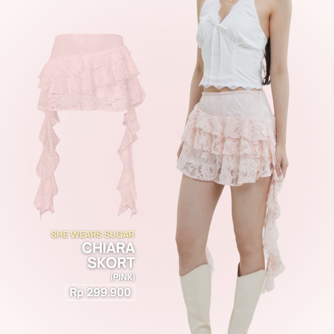 Shewearssugar Chiara Skort | Skort Wanita | Bawahan Wanita | Coquette Aesthetic