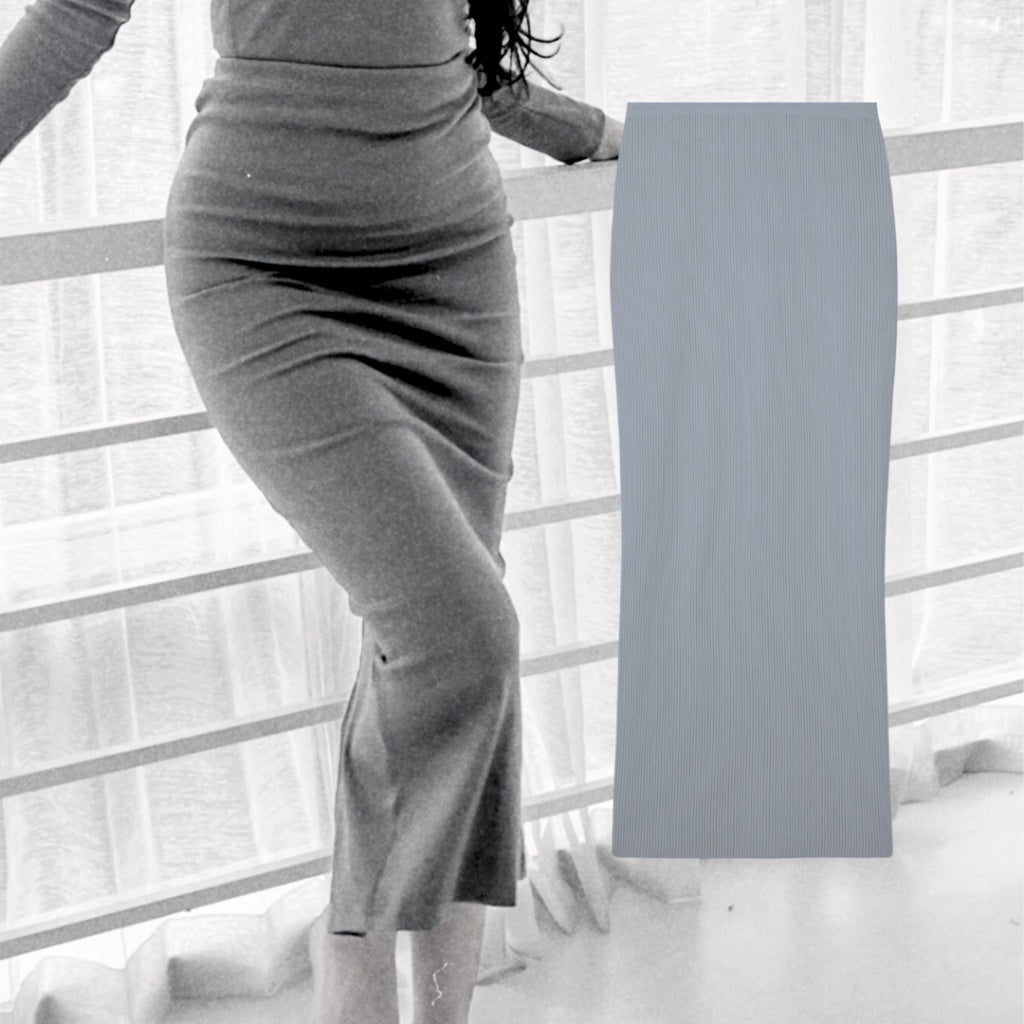 Sugar Basics - Wife Her Knitted Bodycon Maxi Skirt