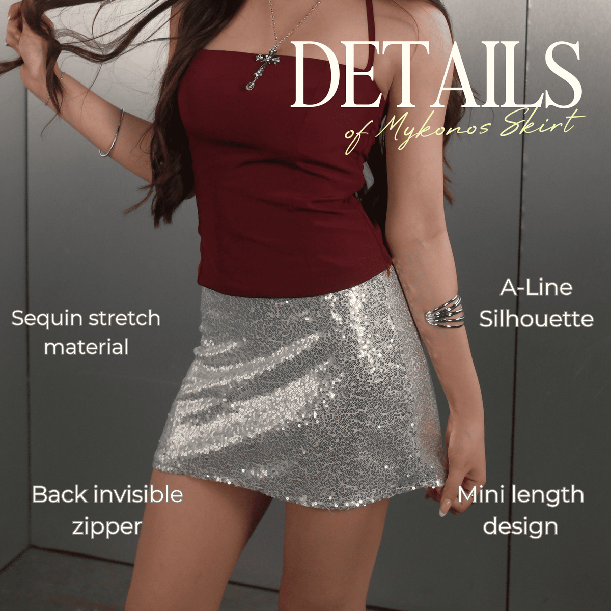 Mykonos Sequin Skirt