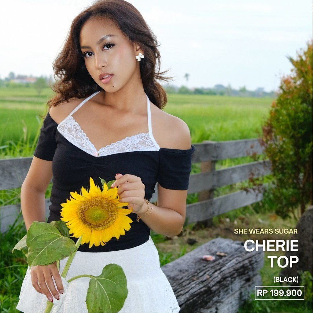 She Wears Sugar -- CHERIE TOP | Tank Top Wanita | Atasan Wanita | Coquette Aesthetic