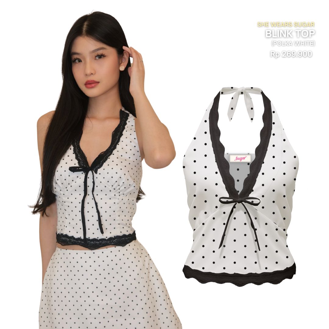 She Wears Sugar – Blink Top | Atasan Wanita Stylish Baju Atasan Wanita Terbaru Y2K Top Korean Style Konser Outfit