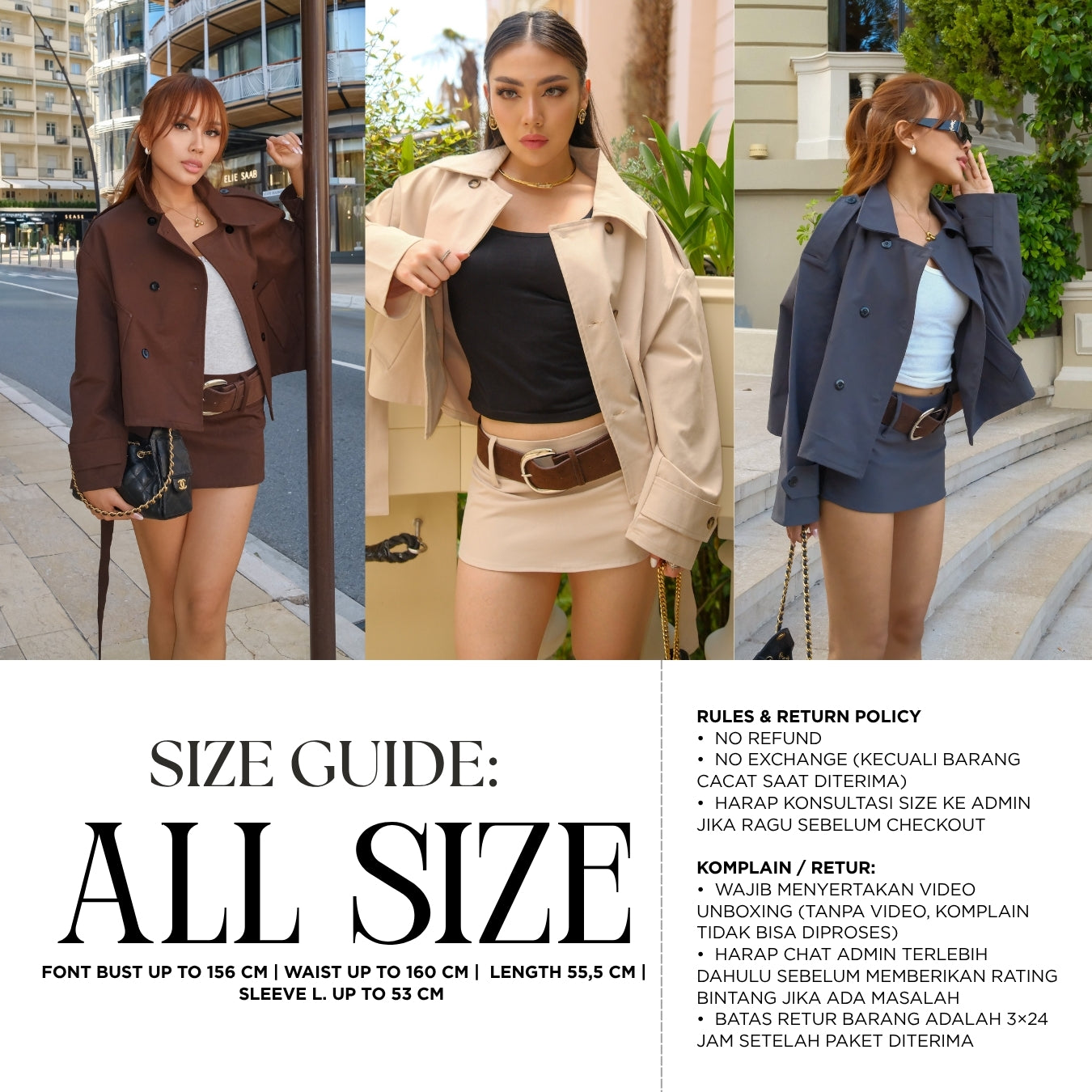 She Wears Sugar – Fairmont Trench Coat | Outer Wanita Trench Coat Korean Style Office Outfit Outer Premium Wanita