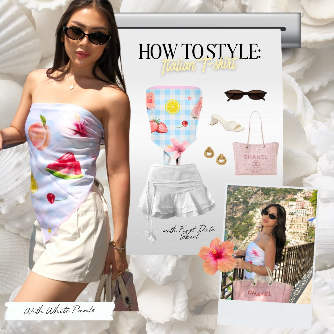 Shewearssugar - Picnic Scarf Top | Scarf Top Wanita Summer | Picnic Top Cewek | Coquette Top Summer Look | Atasan Wanita