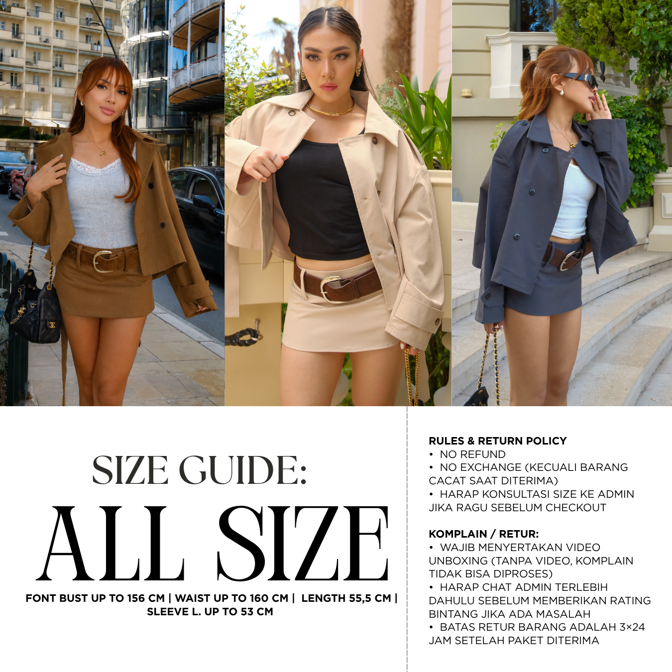 She Wears Sugar – Fairmont Trench Coat | Outer Wanita Trench Coat Korean Style Office Outfit Outer Premium Wanita