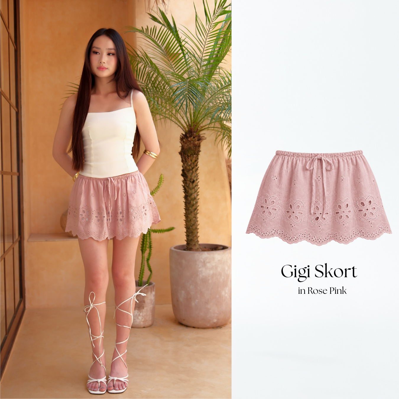She Wears Sugar – Gigi Micro Skort | Micro Skort Eyelet Mini Skort Summer Bali Outfit Coquette