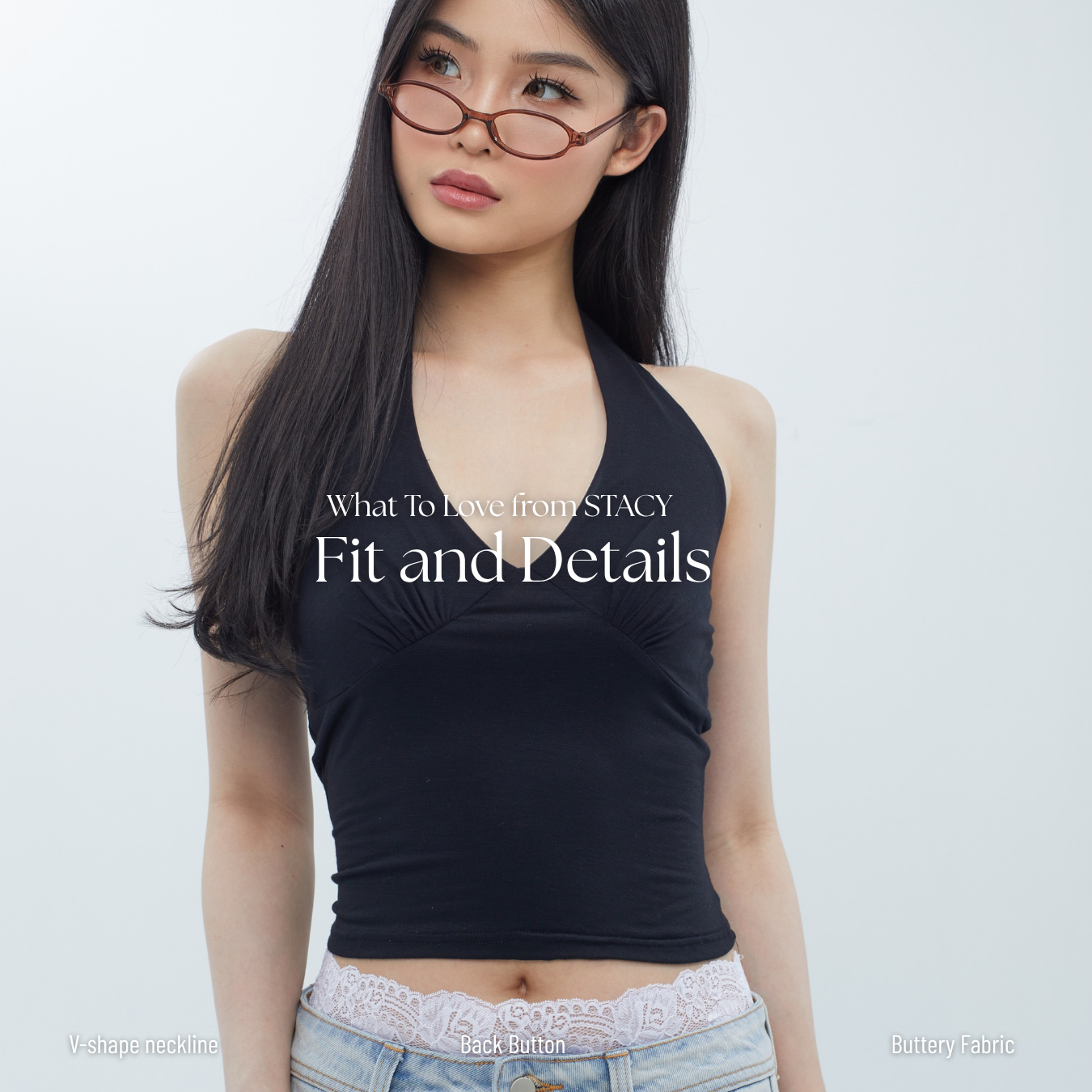 She Wears Sugar – Stacy Top | Tank Top Wanita Halter Neck Top Baju Atasan Wanita Terbaru Atasan Cewe Korean Style Fit Body