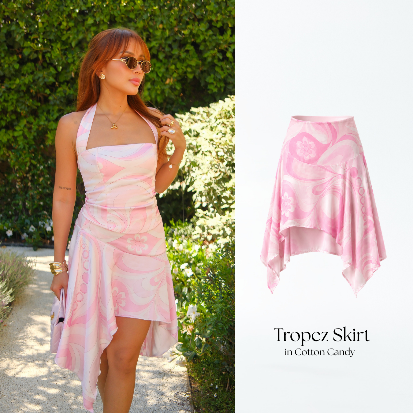 She Wears Sugar – Tropez Baby Skirt | Ruffle Skirt Asymmetrical Satin Korean Style Beachwear Coquette Outfit