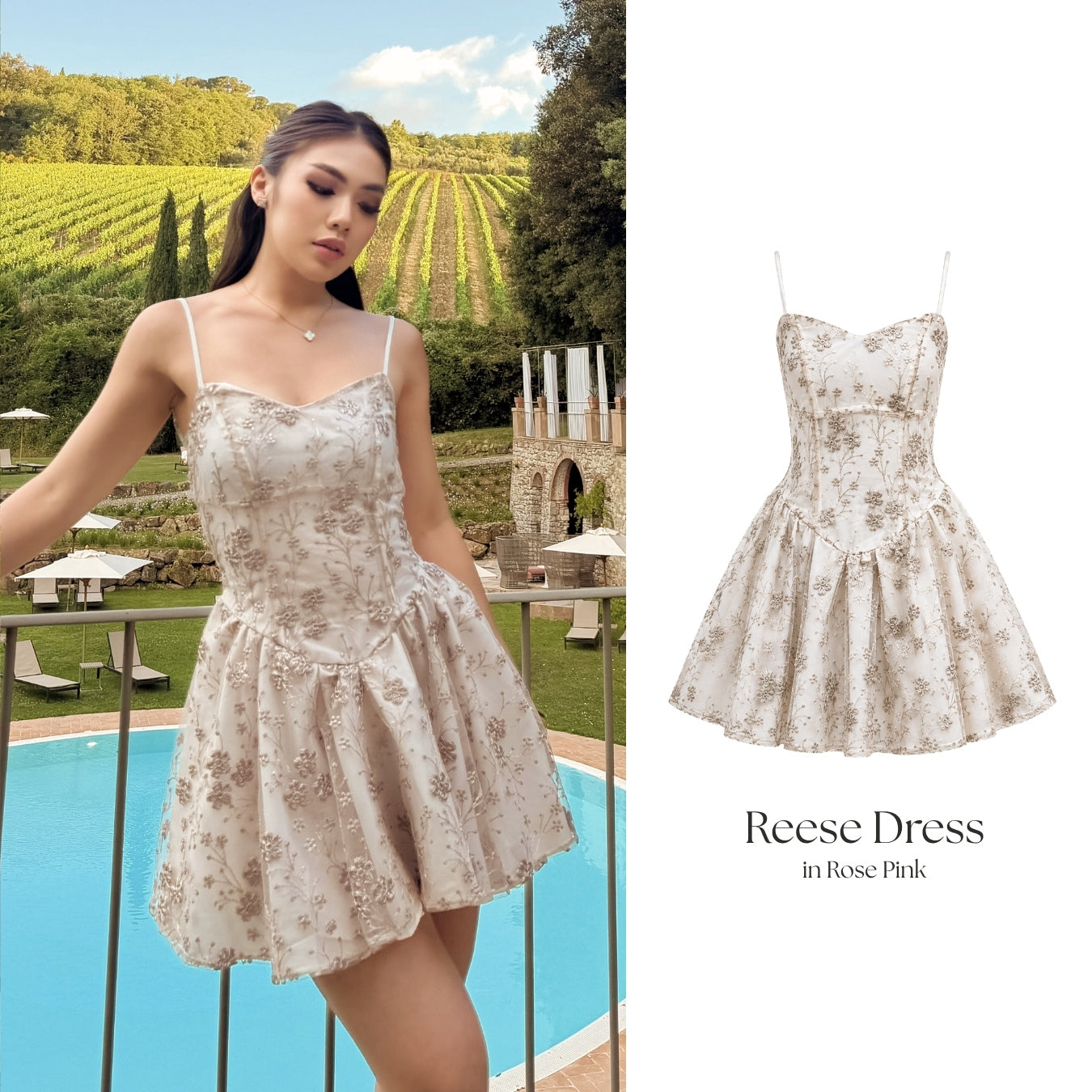 She Wears Sugar – Reese Dress | Floral Wanita Party Wedding Mini Dress Summer Bali Outfit