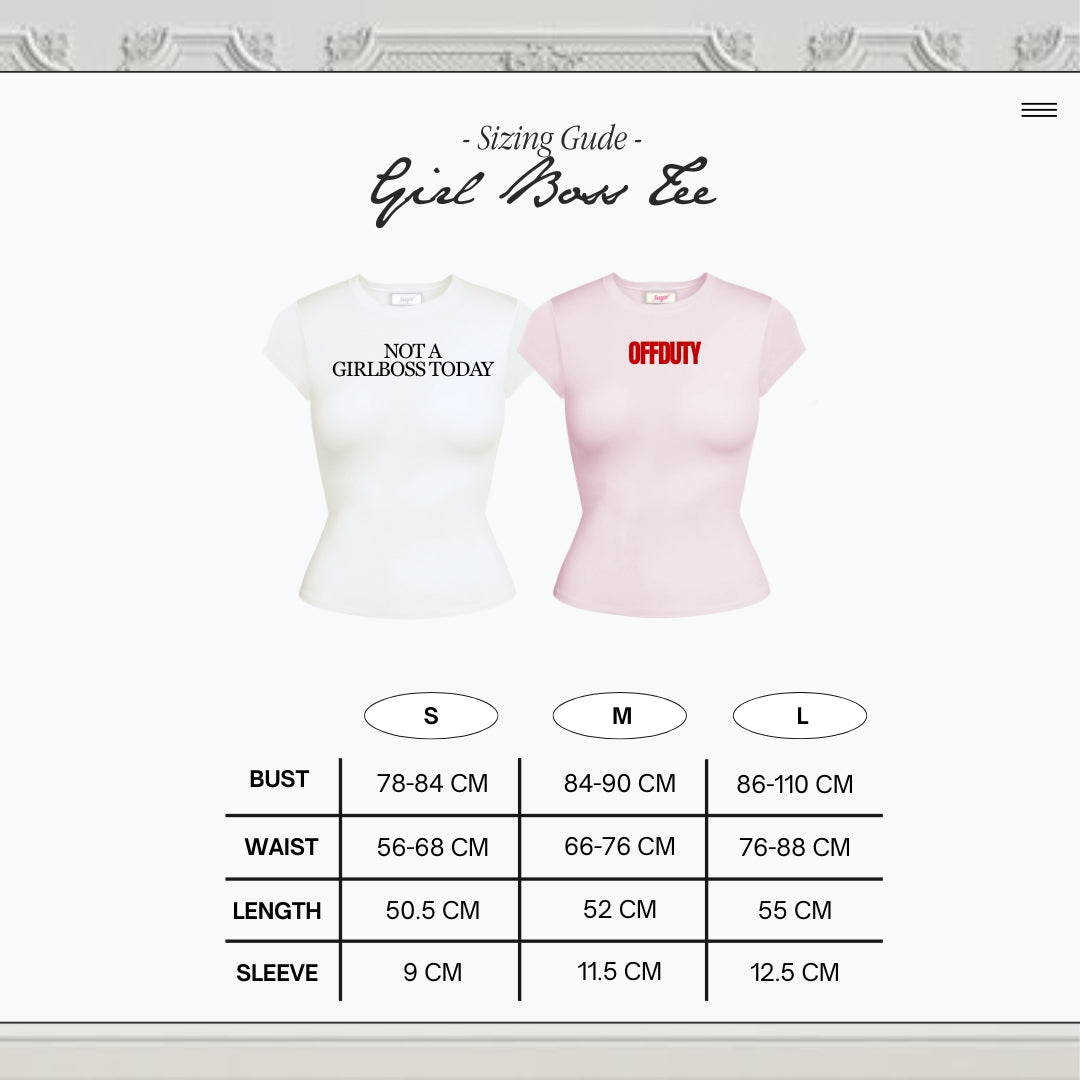 Shewearssugar -- Girl Boss Tee | Off Duty | Not A Girl Boss Today | Kaos