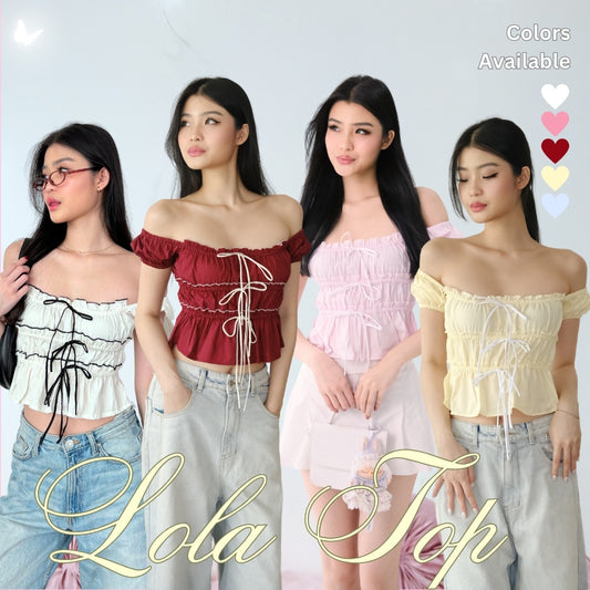 Shewearssugar LOLA TOP | Pakaian Wanita | Atasan Wanita | Coquette Top