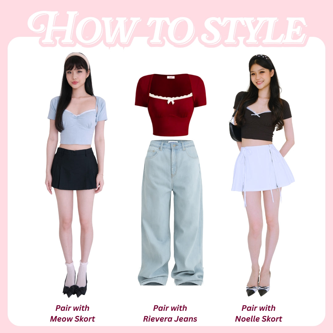 SHEWEARSSUGAR  -- Rosette Top | Atasan Wanita | Top Wanita Renda | Top Pita | Beach Wear