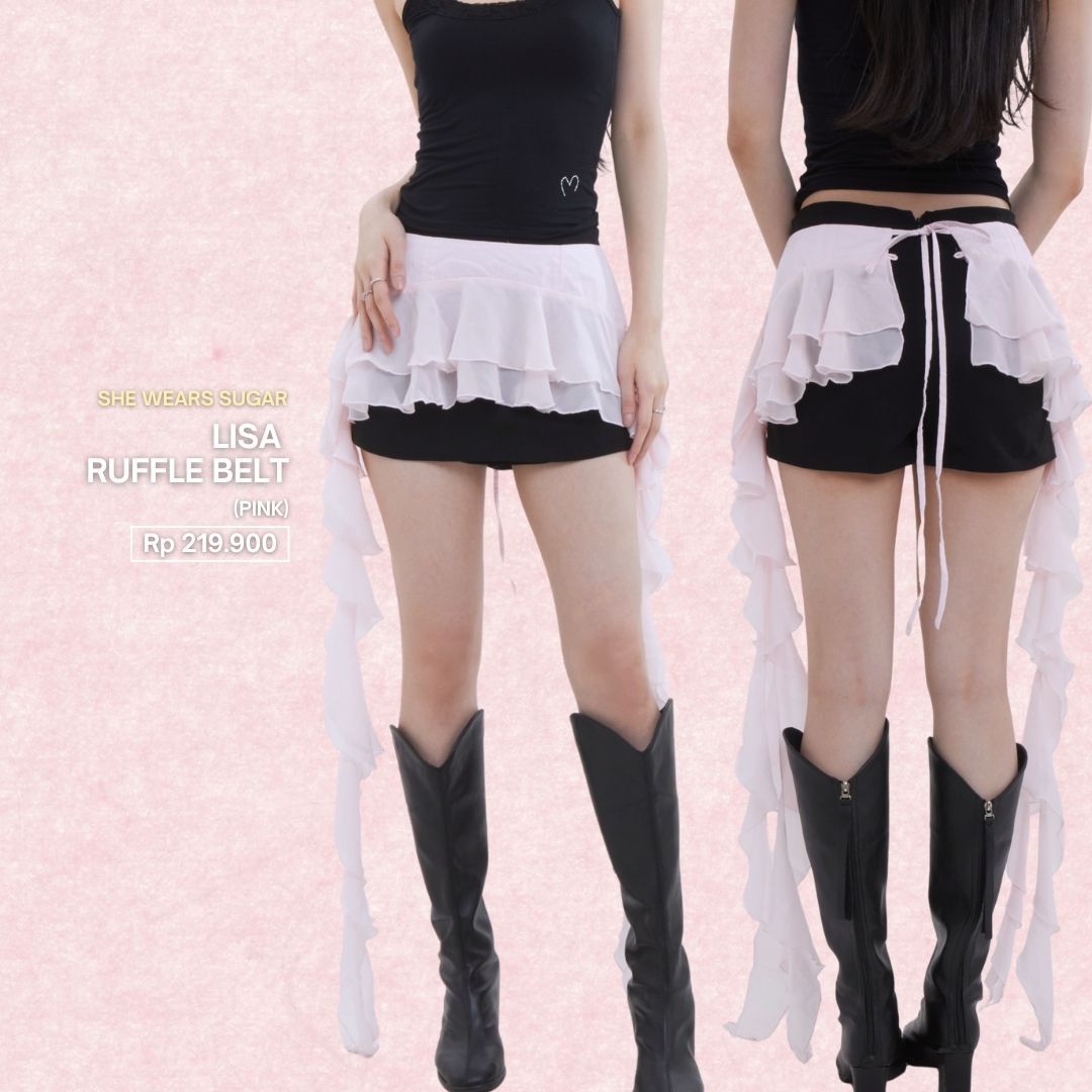 Shewearssugar -- Lisa Ruffle Belt | Lace Pinggang | Blackpink Konser Outfit