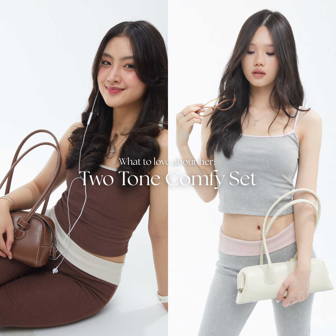 She Wears Sugar – Patricia Set | Tank Top Wanita Celana Training Wanita Sweatpants Wanita Set Baju Wanita Korean Style Y2K Outfit Fit Body