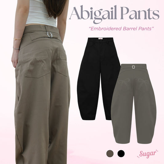 She Wears Sugar – Abigail Pants | Barrel Pants Low Waist Wide Leg Korean Style Daily Wear Casual Summer Bali Outfit