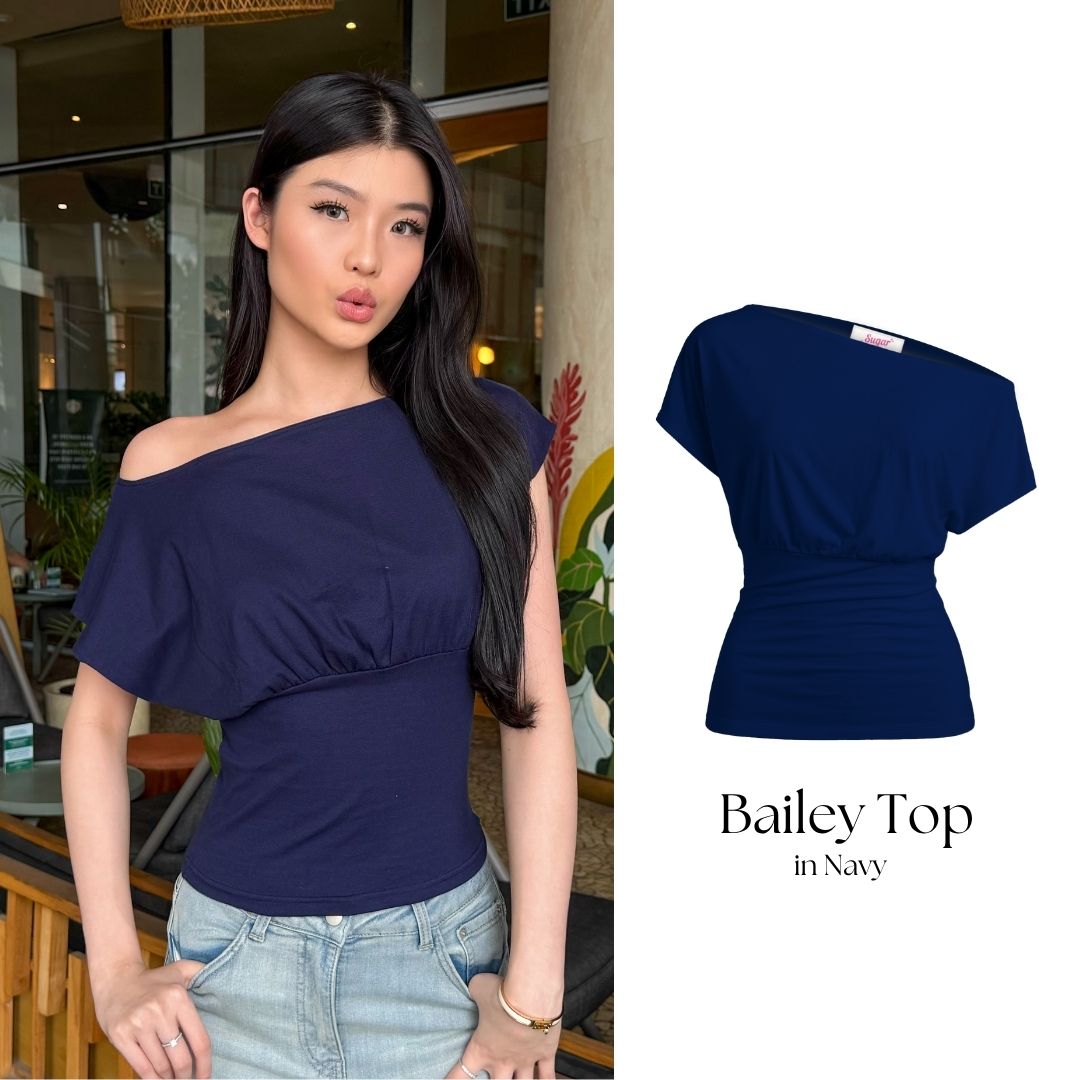 She Wears Sugar x Varrel Rievera – Bailey Fitted Top | Kaos Wanita Fitted Tee T Shirt Wanita Atasan Cewe Korean Style Fit Body