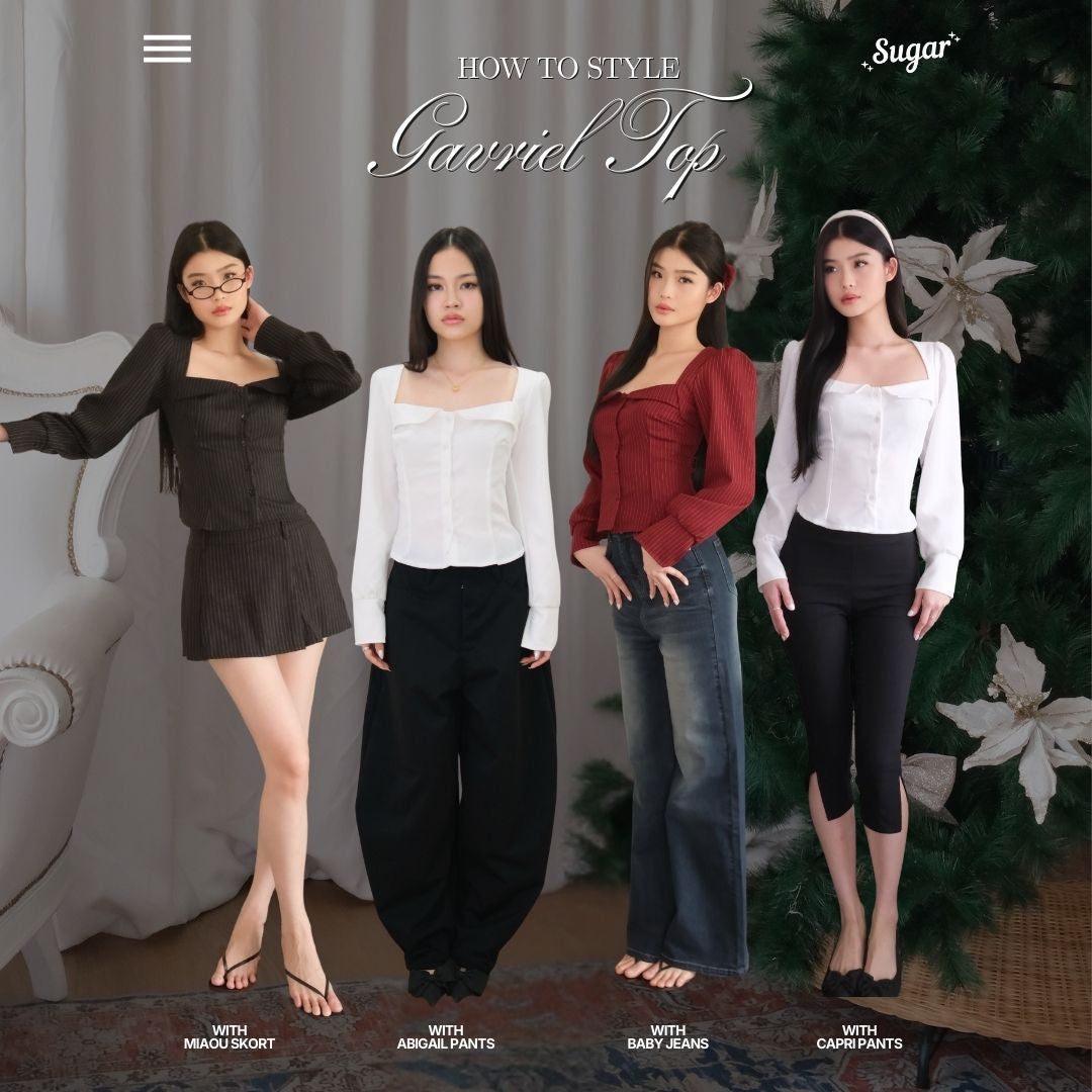 SHEWEARSSUGAR -- Gavriel Top | Fitted Shirt | Kemeja Wanita