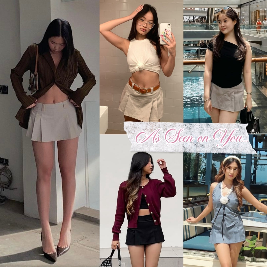 SHEWEARSSUGAR Meow Micro Pleated Skort | Rok Celana Pendek Wanita | Bawahan Wanita | Tennis Mini Skirt | Rok Pendek Golf | Korean Style Skirt | Rok Pendek Korea
