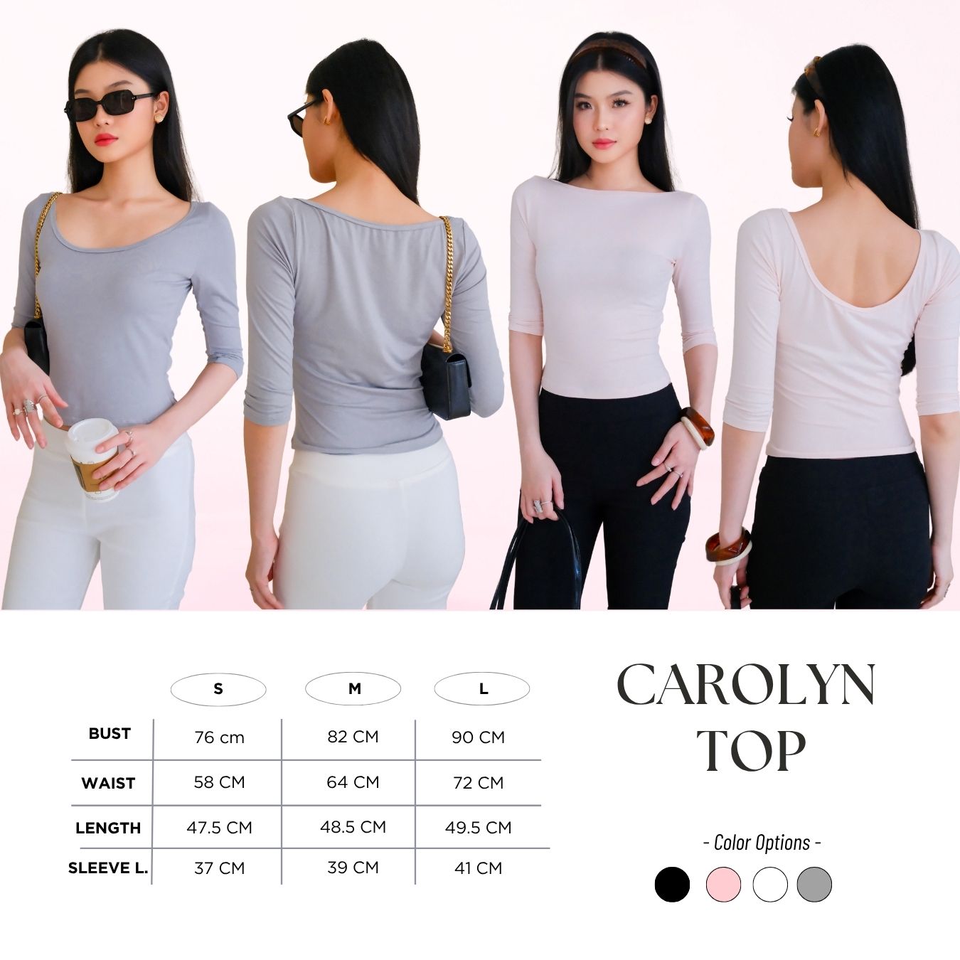 Carolyn Quarter Sleeve Top