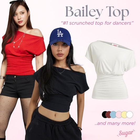She Wears Sugar x Varrel Rievera – Bailey Fitted Top | Kaos Wanita Fitted Tee T Shirt Wanita Atasan Cewe Korean Style Fit Body