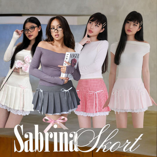 SHEWEARSSUGAR x ZETA BLANCO - Sabrina Skort | Skort Wanita | Outfit Korea | Coquette Aesthetic