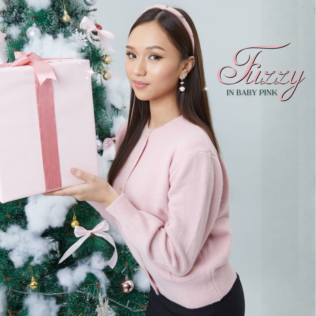 Shewearssugar - Fuzzy Cardigan | Outer Wanita | Bulu | Lucu | Lengan Panjang