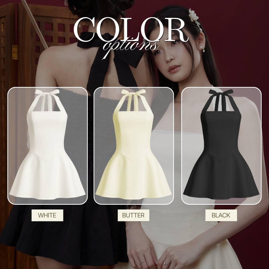 Shewearssugar – Winter Dress |  Wanita Halter Mini Dress Backless Party Dinner Outfit