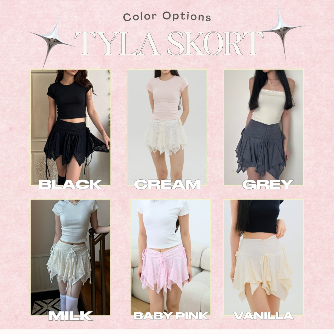 She Wears Sugar – Tyla Skort | Skort Wanita Rok Celana Wanita Outfit Korea Korean Style Bawahan Wanita Y2K Fit Body