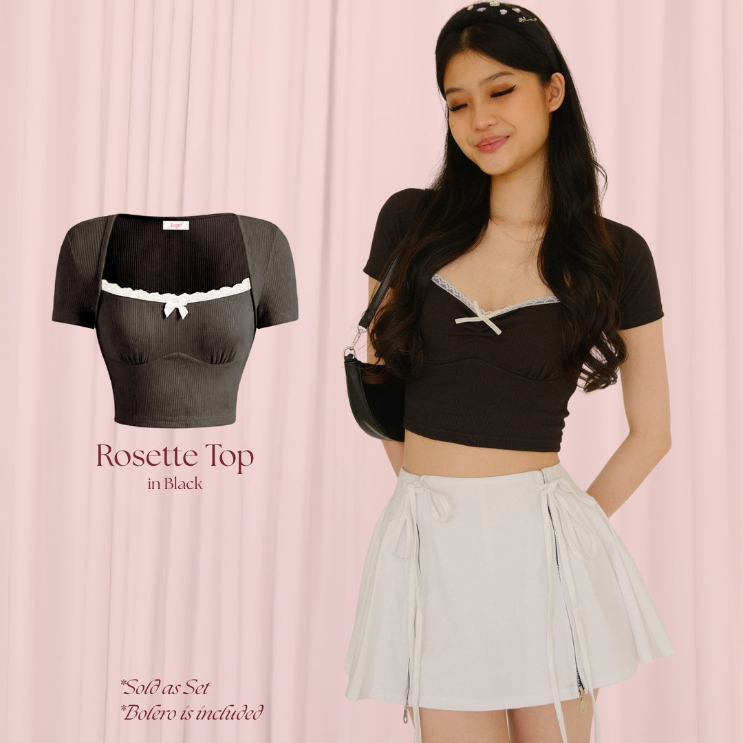 SHEWEARSSUGAR  -- Rosette Top | Atasan Wanita | Top Wanita Renda | Top Pita | Beach Wear