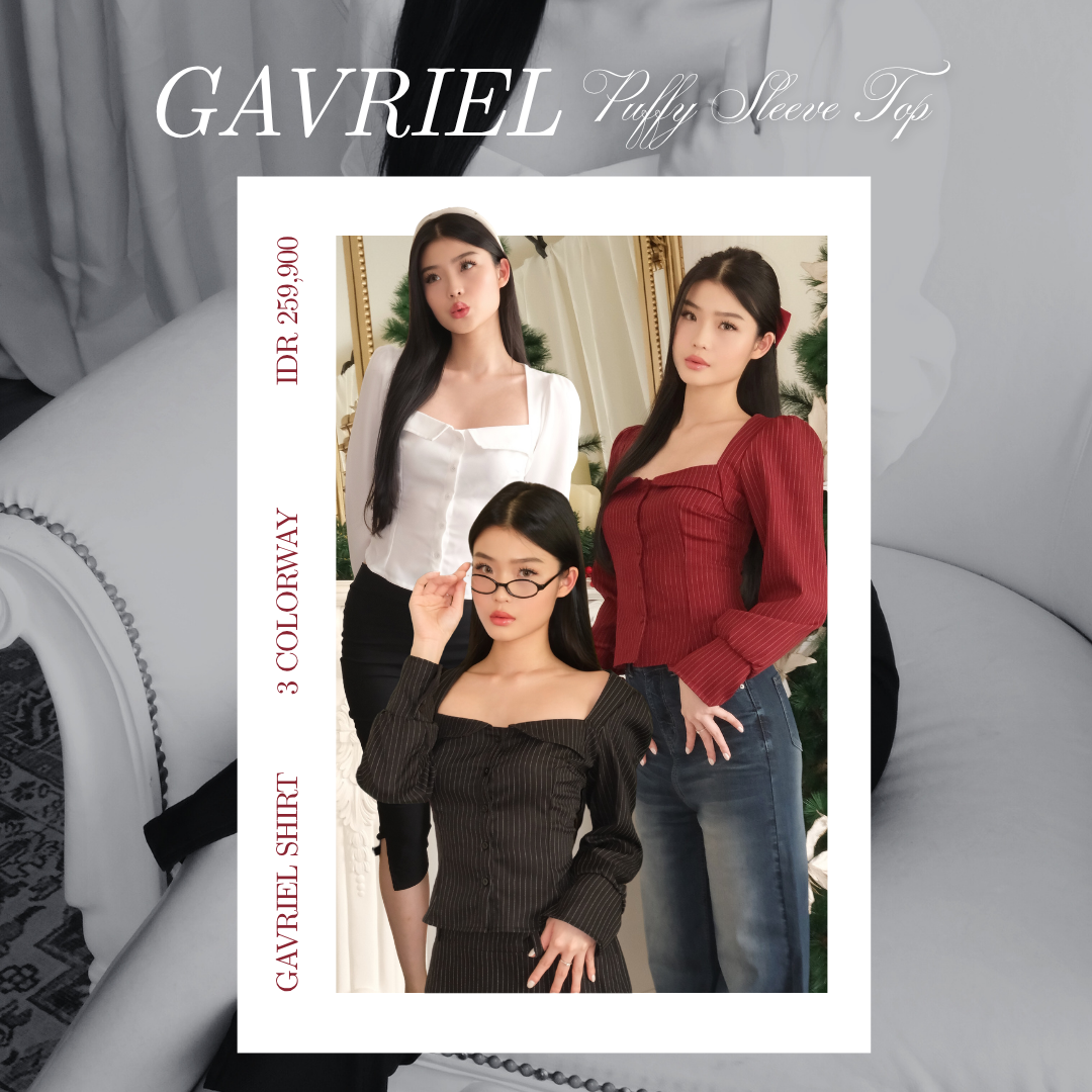She Wears Sugar – Gavriel Top | Kemeja Wanita Fitted Shirt Atasan Wanita Baju Fit Body Top Korean Style