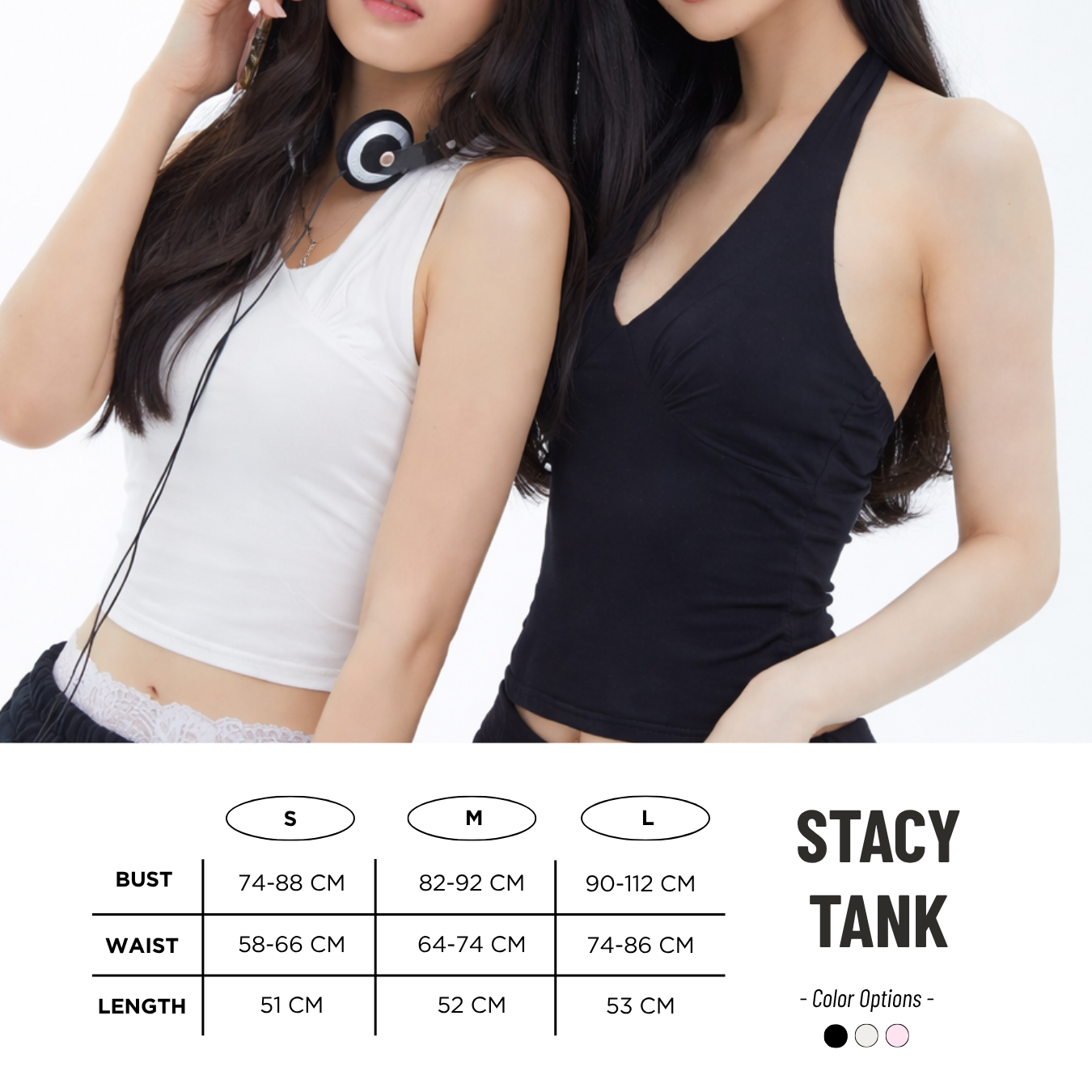 She Wears Sugar – Stacy Top | Tank Top Wanita Halter Neck Top Baju Atasan Wanita Terbaru Atasan Cewe Korean Style Fit Body