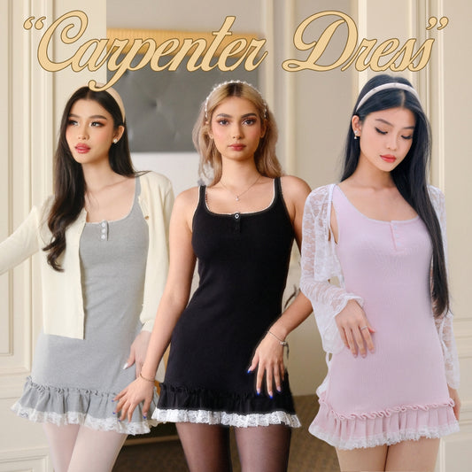 She Wears Sugar x Shagufta – Carpenter Dress | Dress Wanita Mini Dress Korea Outfit Korean Style Coquette Aesthetic Fit Body