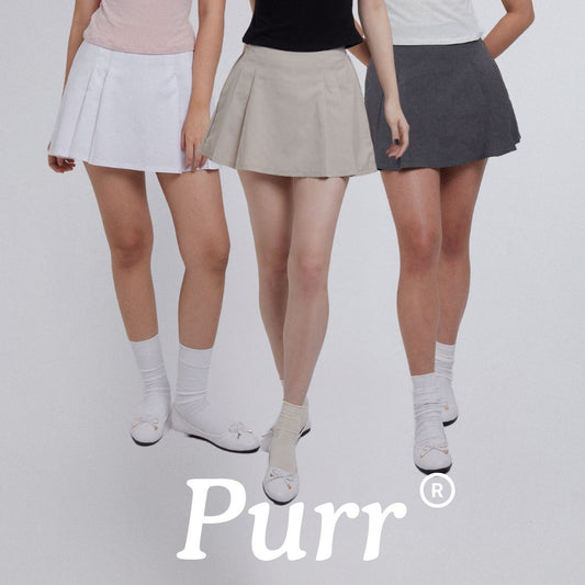 Purr Pleated Skort