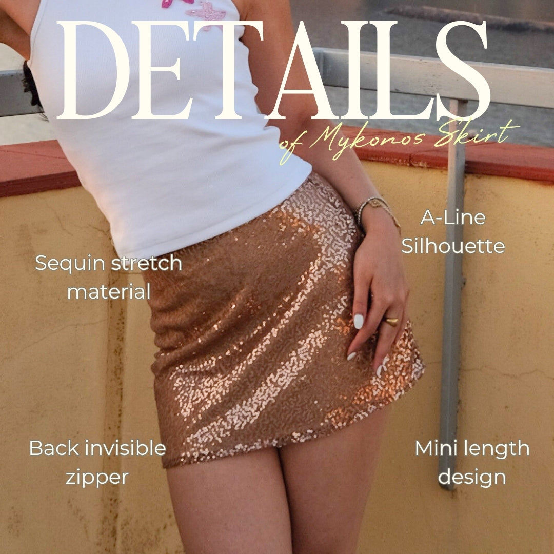 Mykonos Sequin Skirt