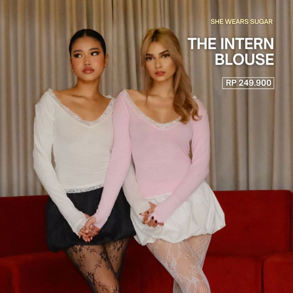 She Wears Sugar -- The Intern Blouse | Blus Korea | Sweater Wanita | Atasan Wanita