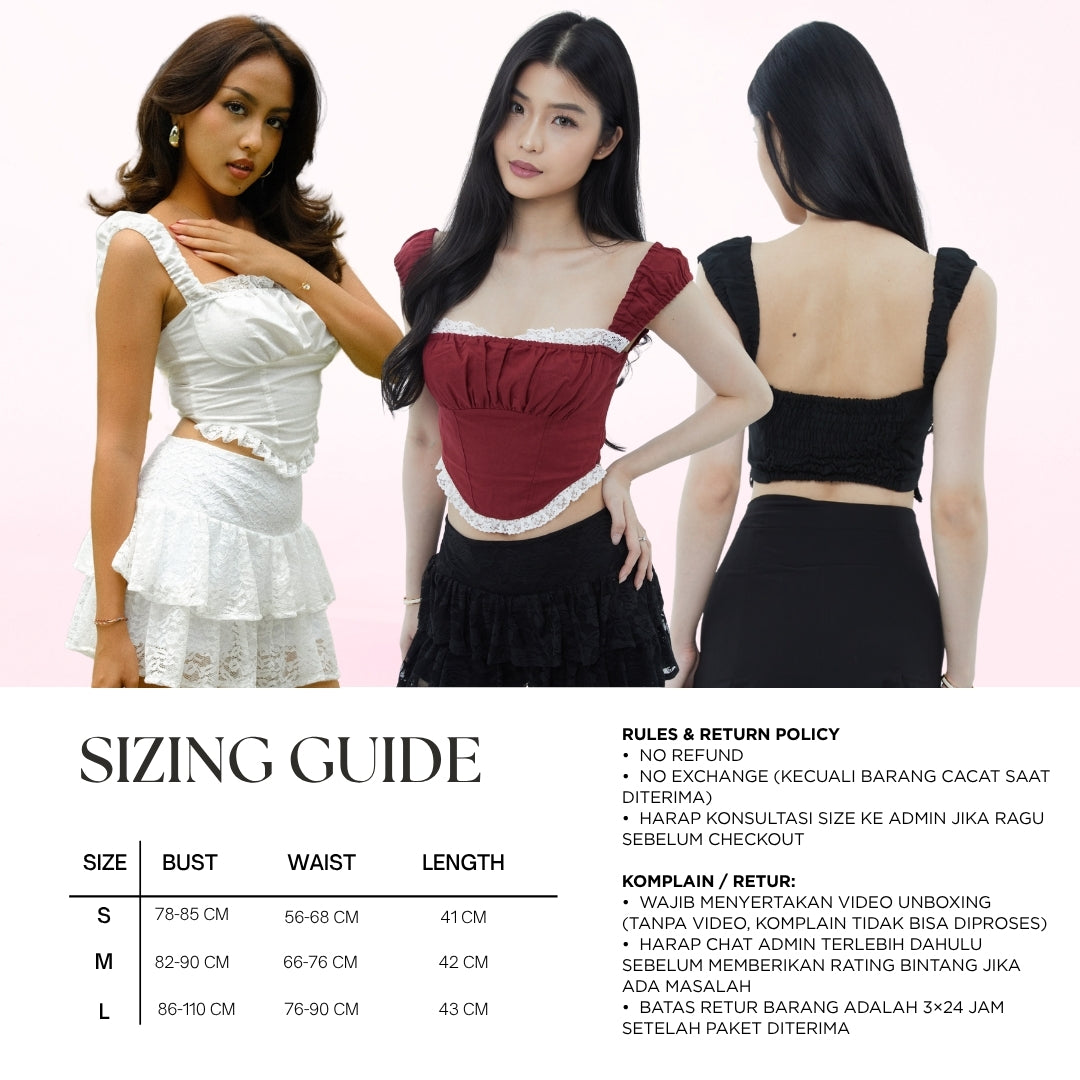 She Wears Sugar – Honey Top | Atasan Wanita Baju Atasan Wanita Terbaru Atasan Cewe Outfit Summer Bali Body Y2K Top