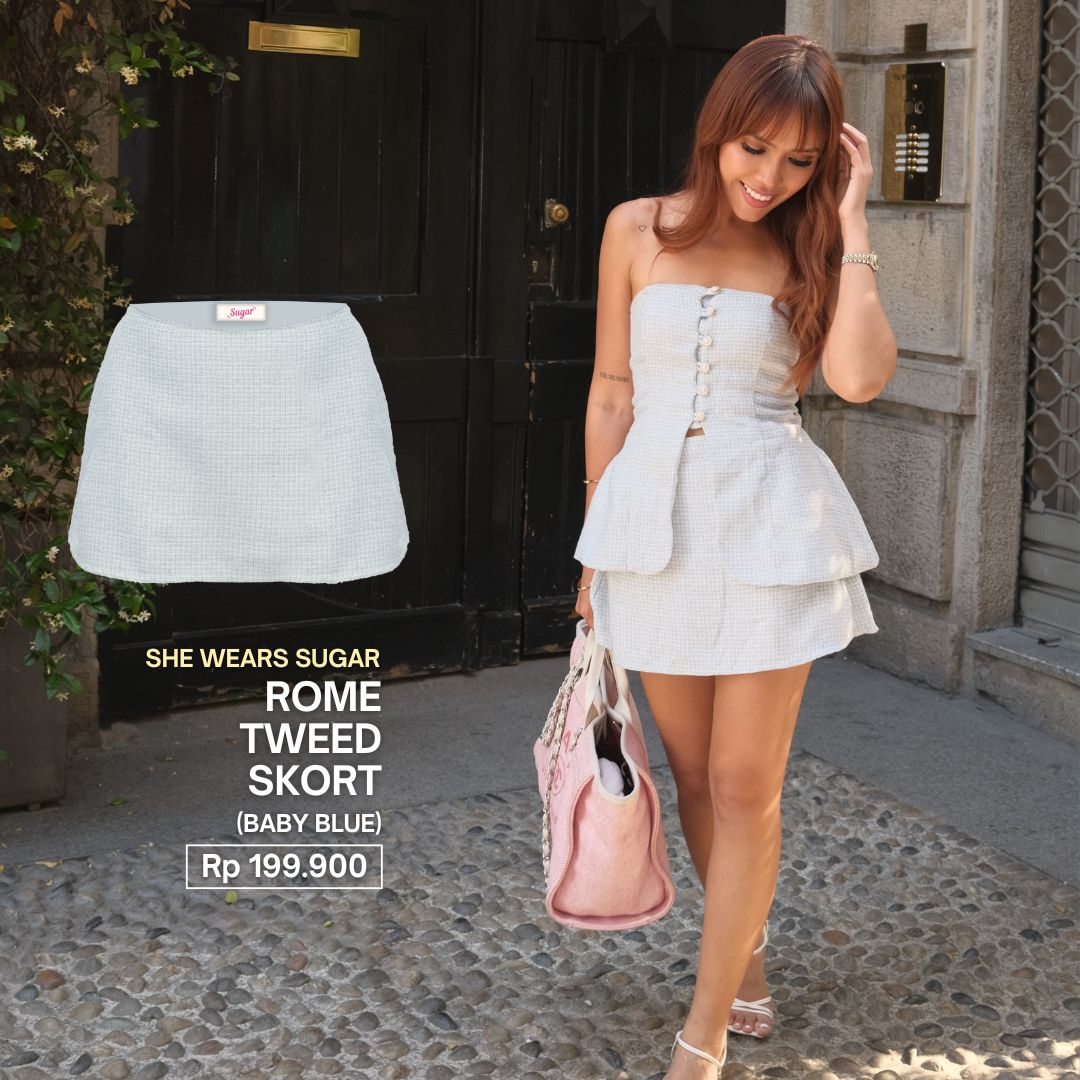 Shewearssugar - Rome Skort | Skort Wanita | Bawahan Wanita | Coquette Aesthetic