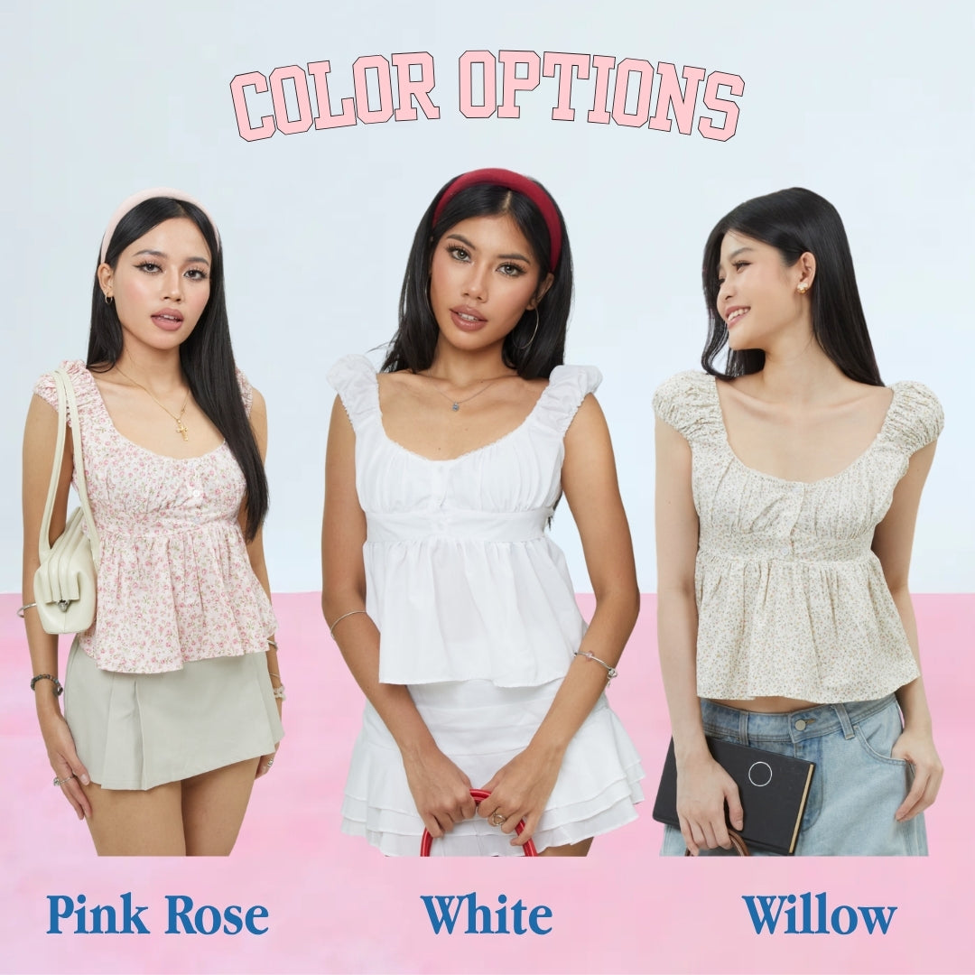 SHEWEARSSUGAR X VARREL RIEVERA — Aubrey Babydoll Top | Atasan Wanita Kekinian Casual Cute