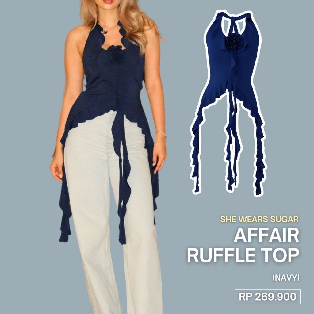 SHEWEARSSUGAR x SHAGUFFTA - Affair Top | Atasan Wanita | Outfit Korea