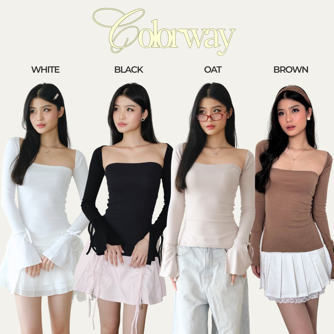 SHEWEARSSUGAR Church Girl Top | Top Wanita Atasan Lengan Panjang | Long Sleeve Top | Atasan Baju Wanita