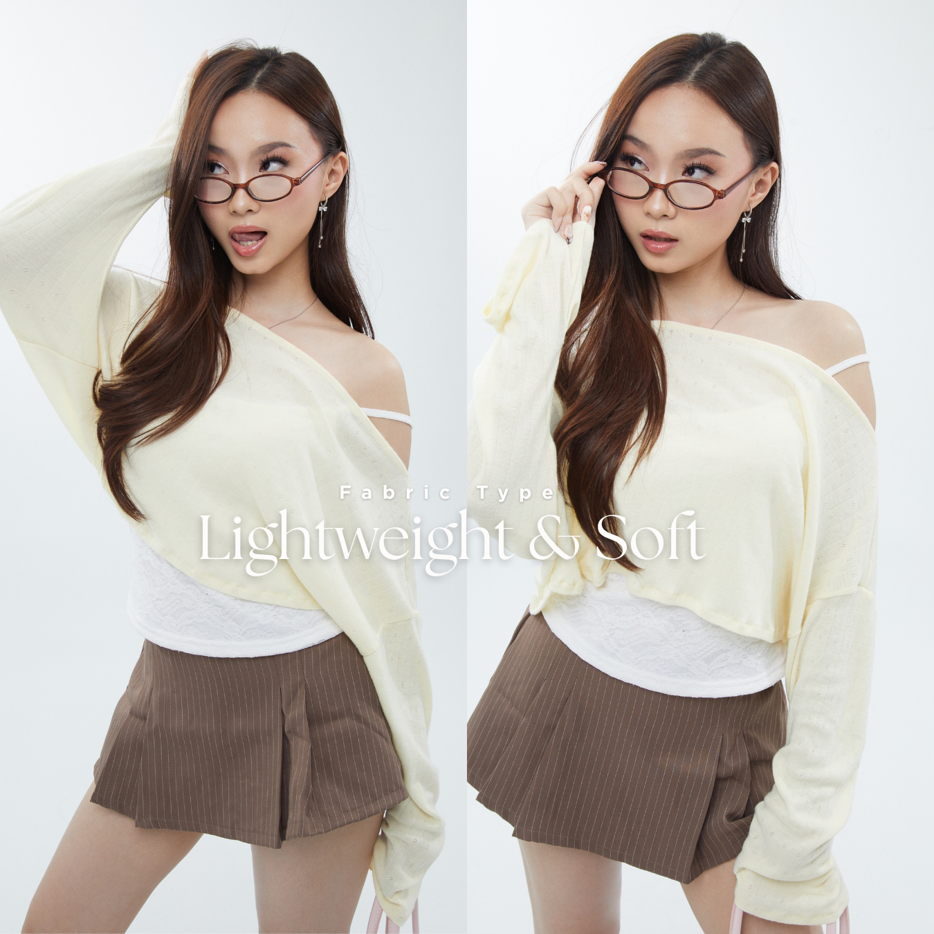 She Wears Sugar – Nicole Sweater | Sweater Wanita Rajut Korean Style Outer Wanita Lengan Panjang Baju Atasan Wanita Terbaru
