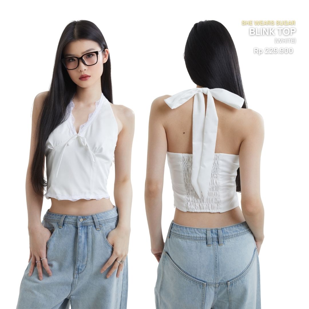 She Wears Sugar – Blink Top | Atasan Wanita Stylish Baju Atasan Wanita Terbaru Y2K Top Korean Style Konser Outfit