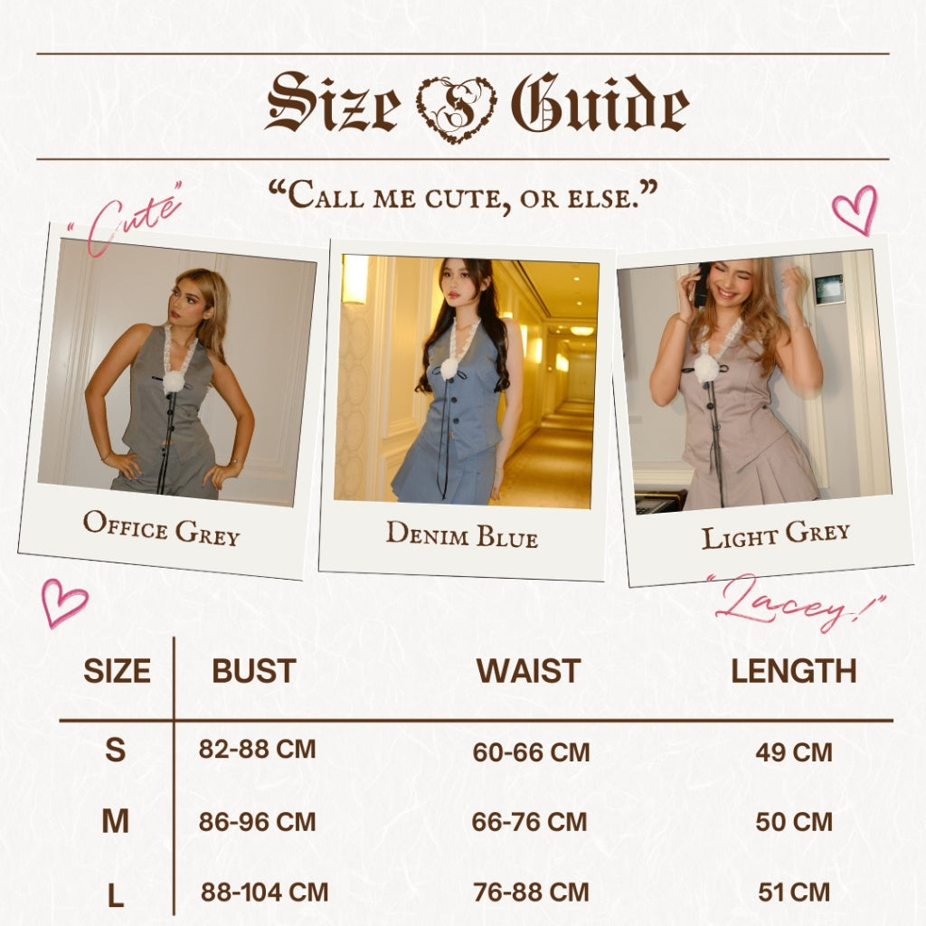 She Wears Sugar --  Camille Vest | Atasan Wanita | Outfit Korea | Rompi