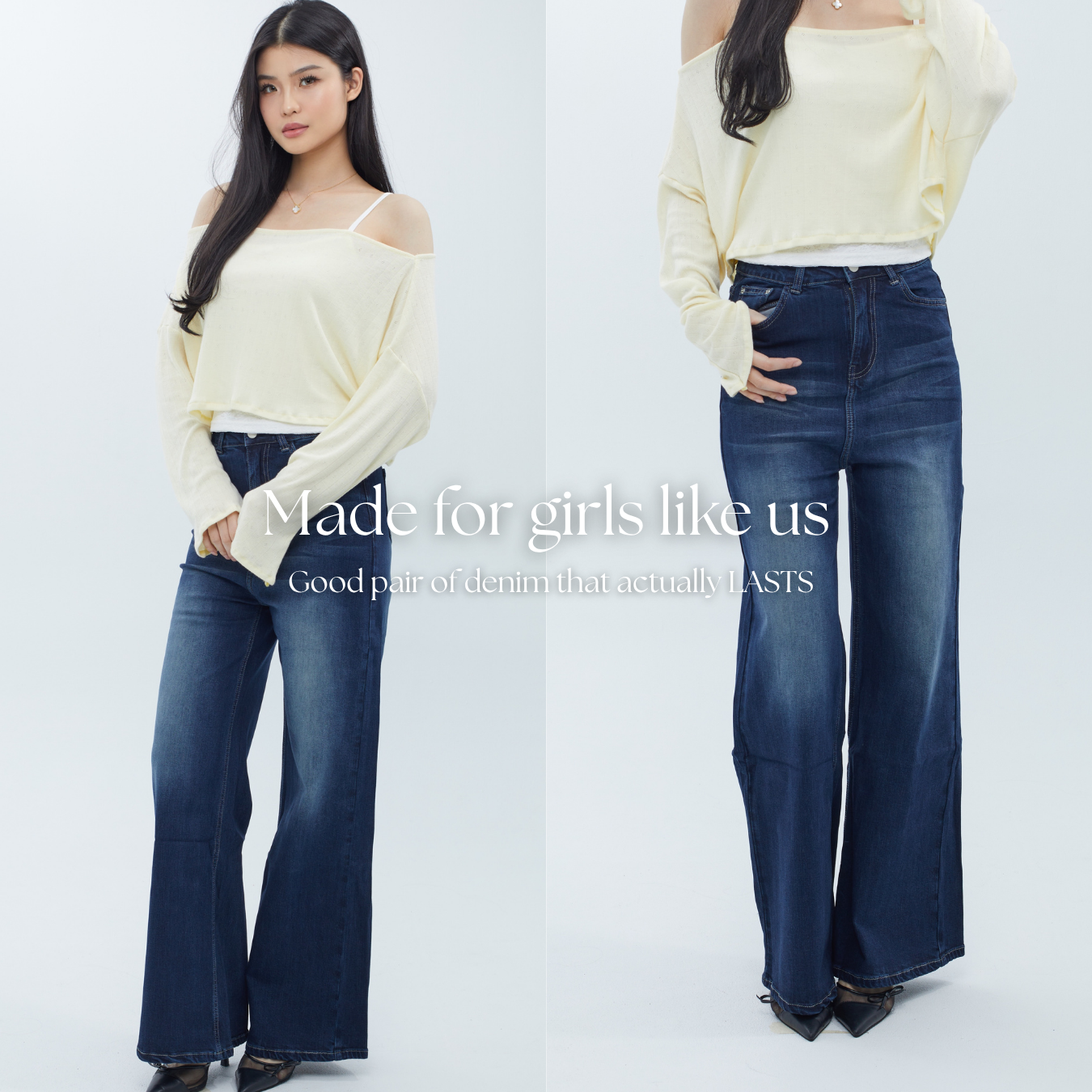Sugardenim – Baby Jeans | Celana Jeans Wanita High Waist Baggy Wide Leg Denim Celana Panjang Wanita Outfit Y2K