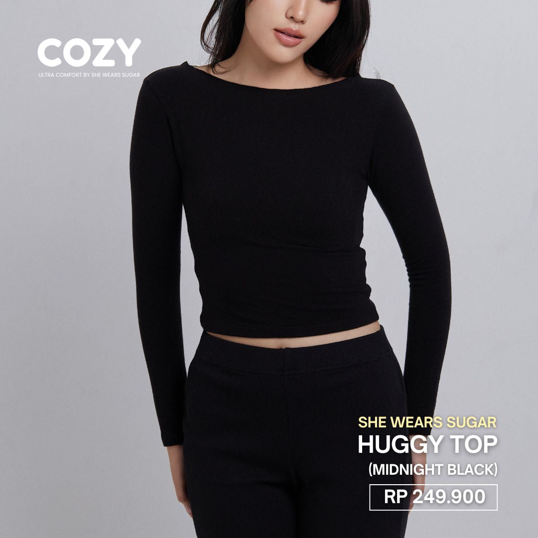 SHEWEARSSUGAR - COZY Huggy Long Sleeve Top | Atasan Wanita | Top Wanita | Pakaian Wanita