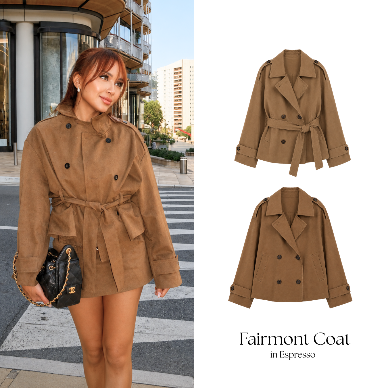 She Wears Sugar – Fairmont Trench Coat | Outer Wanita Trench Coat Korean Style Office Summer Bali Outfit Premium Wanita