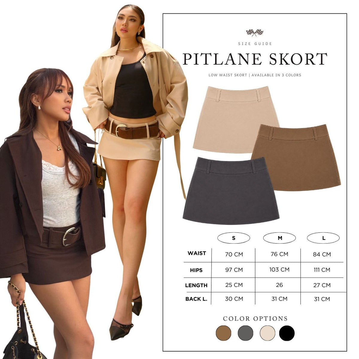 She Wears Sugar – Pitlane Skort | Wanita Rok Celana  Low Rise Y2K Outfit Summer Bali Korean Style Bawahan