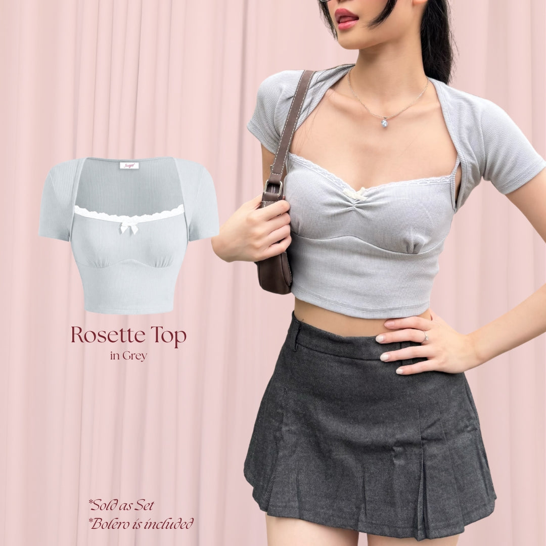 SHEWEARSSUGAR  -- Rosette Top | Atasan Wanita | Top Wanita Renda | Top Pita | Beach Wear