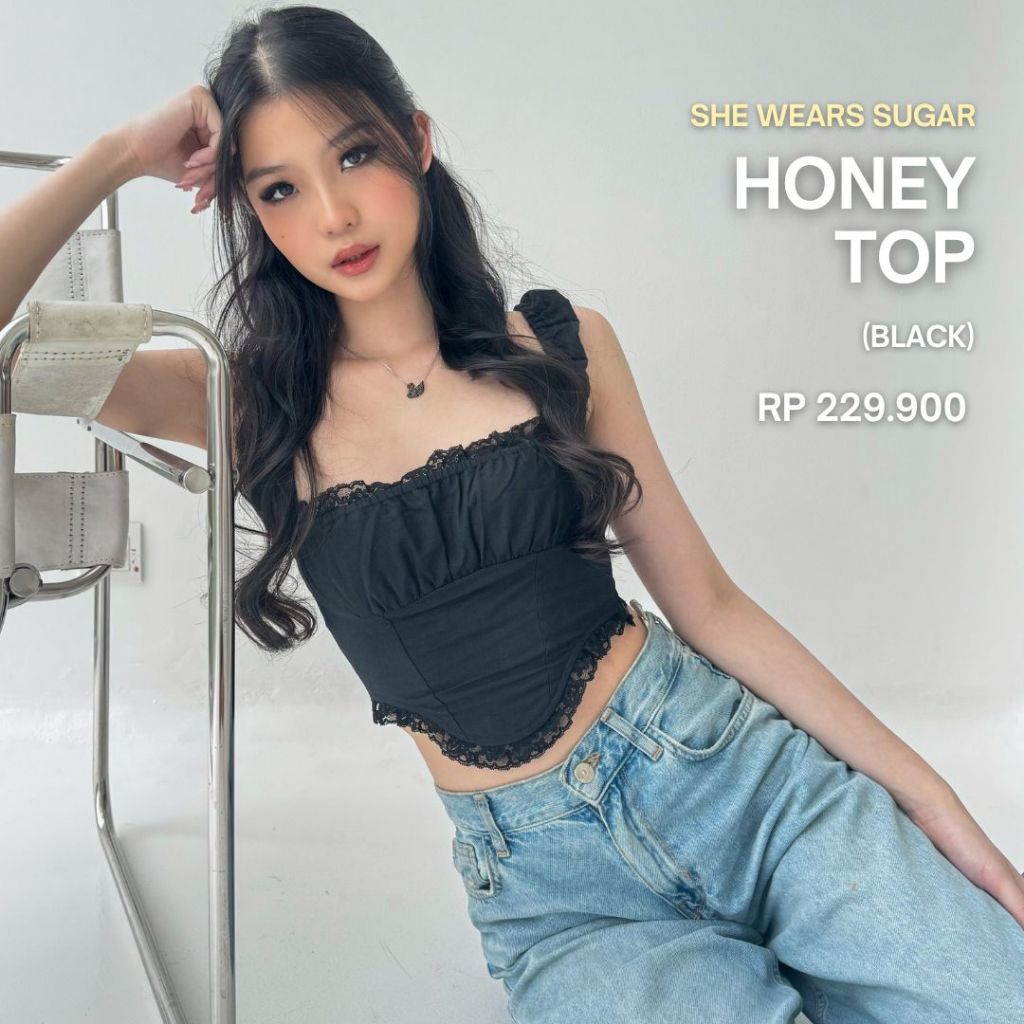 SHEWEARSSUGAR x ZETA BLANCO - Honey Top | Atasan Wanita