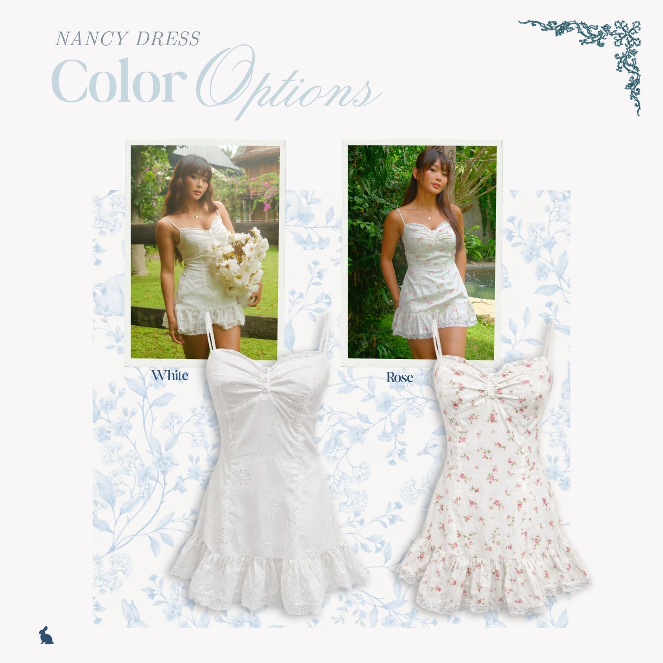 She Wears Sugar x Isabella – Nancy Dress | Dress Wanita Mini Summer Dress Dress Korea Gaun Putih Coquette Lace Fit Body